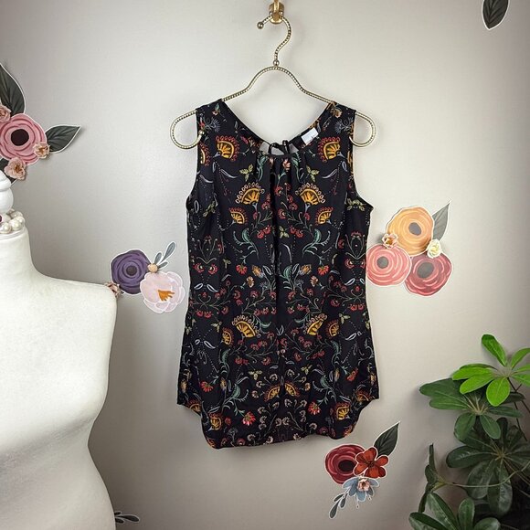 CAbi Black Floral Legend Sleeveless Blouse - Size - Small - Picture 1 of 5